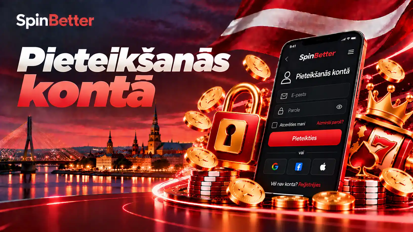 Zelta atslēga, kas ieiet mirdzošā atslēgas caurumā uz tumša paneļa